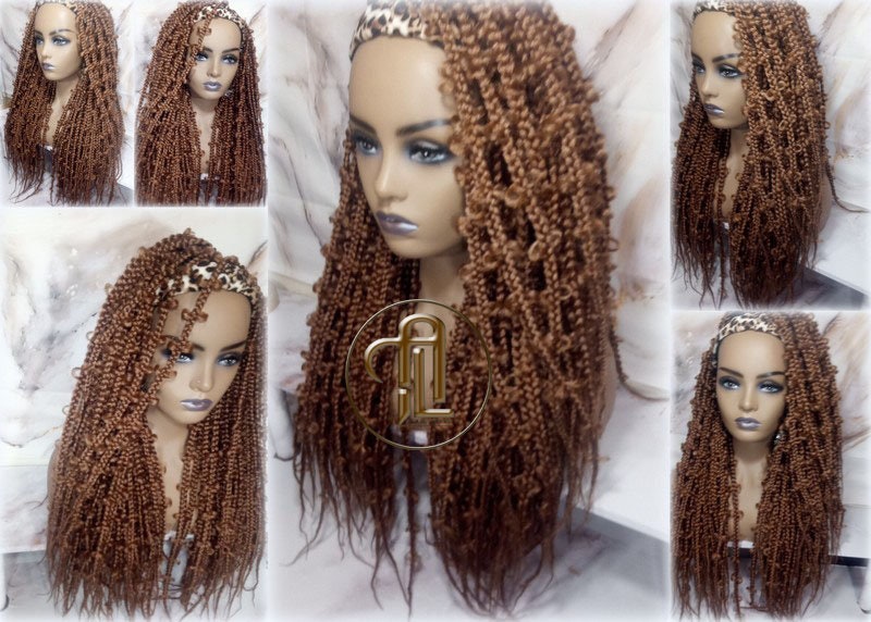 Headband Wig Butterfly Jungle Braids  Blonde  Box Braids Gypsy Bohemian Boho Wig Blonde Long Straight Waterfall Hair Braided Wig