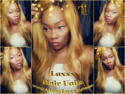 Blonde Wig 27 613 Balayage Blonde 20 In Dark Root Honey Straight Long Virgin Hair Painting 4x4 Lace Front Wigs Kim Khloe Kardashian Wig Look