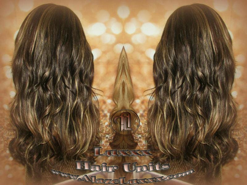 Virgin Hair Wig Brown Blonde Highlights Lace Front Straight Layered Cancer Wig, Alopecia Areata, Alopecia Universalis, Alopecia Totalis Wigs