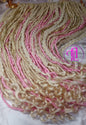 Oink  Blonde 613 Single End  SE 75 Piece Set Straight wavy dreads tebraid Bohemian synthetic dreadlock Soft Boho Dread Braid Hair Extension