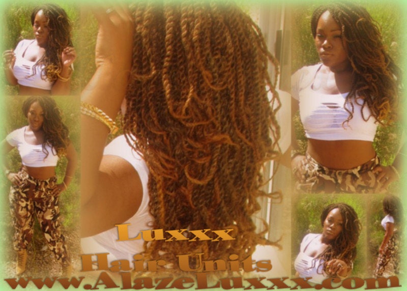 Kinky Twist Marley Twist Wig Unit 18' Handmade! NEW Natural Look! Glueless Lace Finish! 18'  Faux Kinky Twist Box Braid Dred Lock Twist Wig