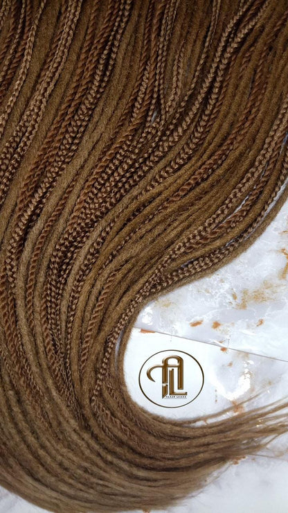 Blonde  Single End SE Set Kit Synthetic Soft Crochet Boho Dread Braid Hair Wraps Extensions Textured Single Loop Dread Brown Dreads