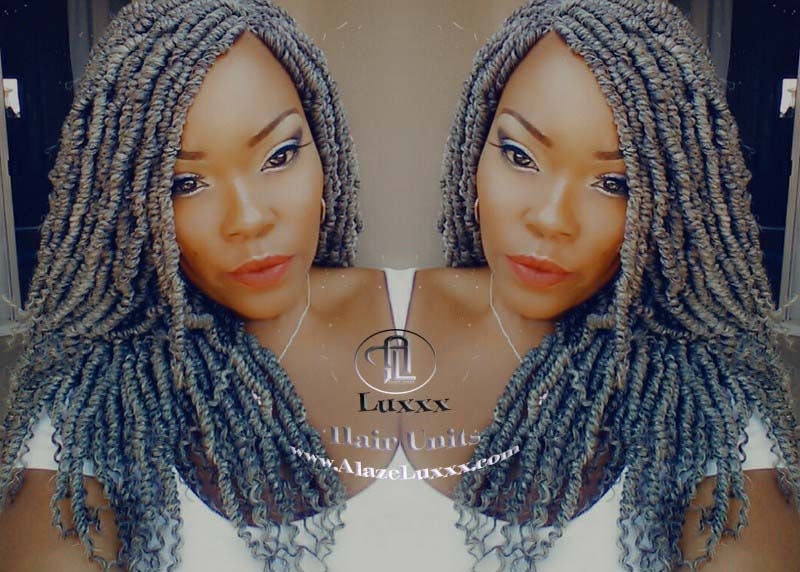 Passion Twist Mini Short Storm Small Fluffy Irregular Bomb  Passion Twist Hair Storm 44 51 Grey Gray Silver  Gypsy Bohemian Boho Water Wave