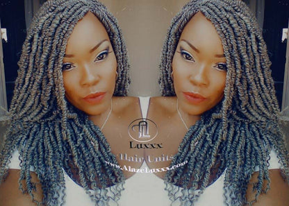 Passion Twist Mini Short Storm Small Fluffy Irregular Bomb  Passion Twist Hair Storm 44 51 Grey Gray Silver  Gypsy Bohemian Boho Water Wave