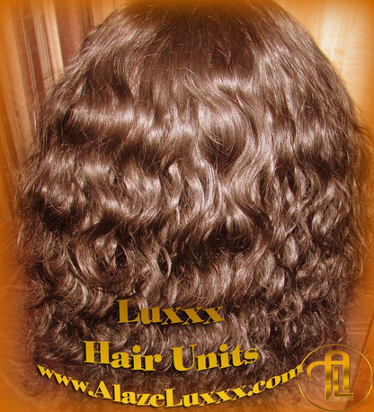 Virgin Body Wave 16 In New Unit WIG Lace Front Curly Wavy Short Bob Closure HUMAN Hair Remi Protective Style Brazilian Malaysian or Peruvian