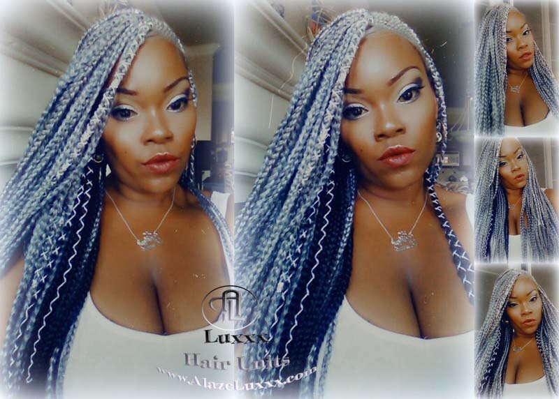 Silver 51 Black Lemonade Braid Wig Fulani Cornrow  French Braids Feed in Braids Box Braids Tribal African Goddess Braids  Fulani Beyonce