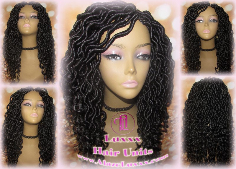 Black short goddess faux loc wig boho gypsy 1b Jet black Short Medium Braid Wig Black Marley Dreds Braid Wig faux Loc Wig Festival hair