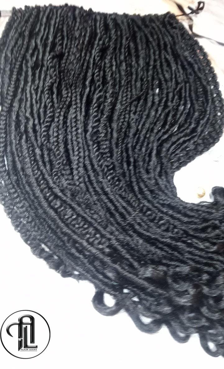 Hair Extensions Wavy Curly SE 75 Piece Kit Goth Mixed  Witch Boho Dread Braid Hair Textured Nordic Black Dreadlock 1b braids twist plaits