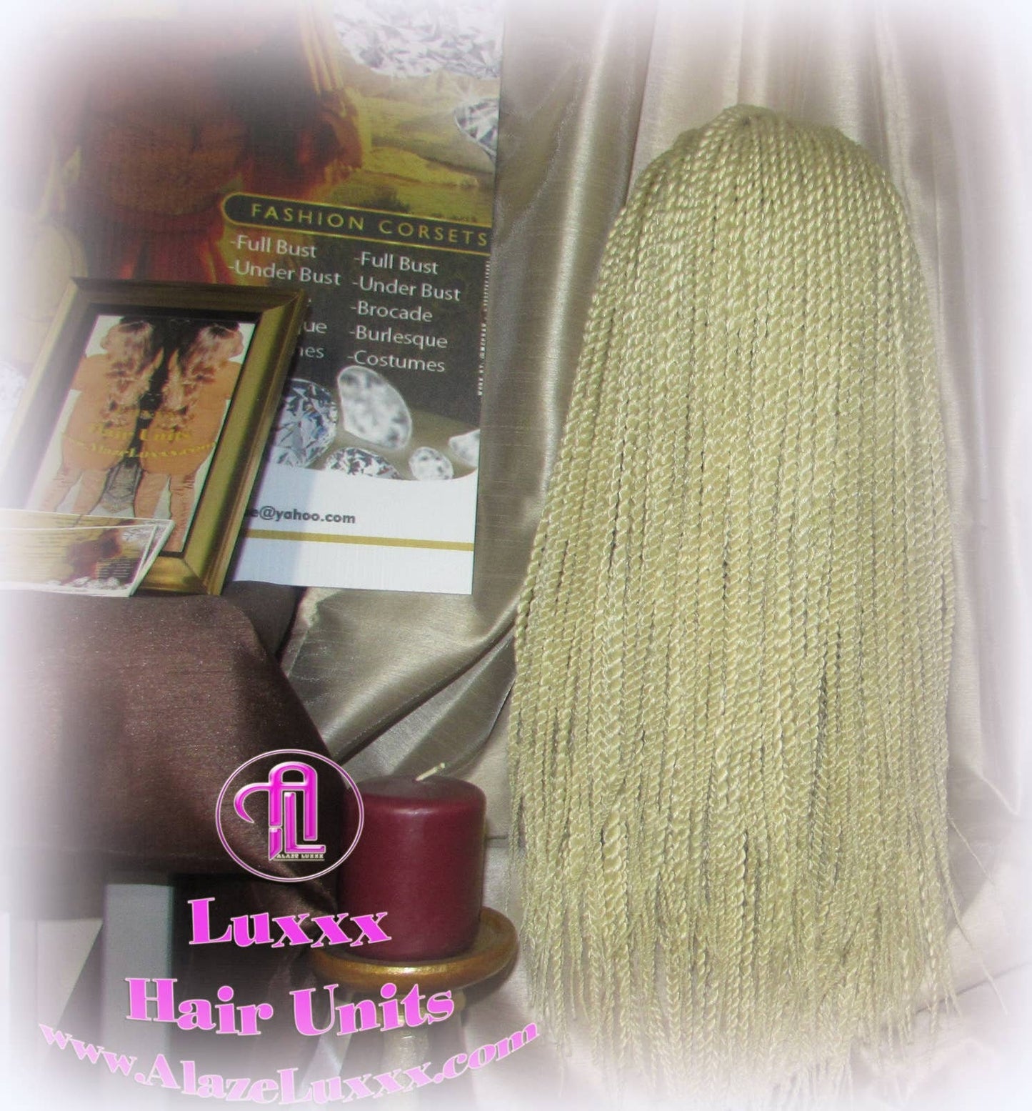 Senegalese Twist Twisted Braid Wig 613 Blonde Long Straight Small Braids Wig 24in Crochet Loc Braiding Platinum African Braided Wig