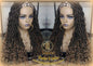 Headband Wig Black Blonde Goddess Faux Loc Wig Long Wavy Blonde Tips Ends 27 Hair Bohemian Boho Gypsy  Lock Braided Wigs Ready to ship