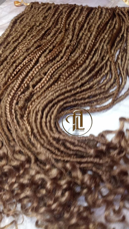 Straight Wavy Dread Single End honey blonde SE 75 Piece Set textured braid Bohemian synthetic dreadlock Soft Boho Dread Braid Hair Extension