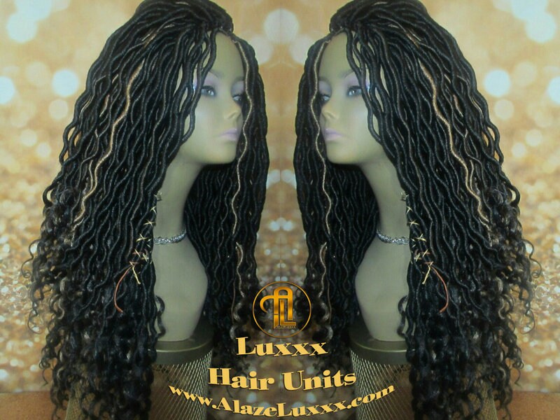 Dread Wig  Wavy Black Dreads 1B Honey Blonde 27 Gypsy Faux Synthetic Nu Goth New Marley Wool Dred Lock Carnival Hair Bohemian Boho Goddess