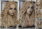 14 in Box Braid Boho Short Curly Wig Blonde 27 613 Mix Ombre Balayage Honey Blonde Platinum Wig for Black White Women Alopecia Ready to Ship