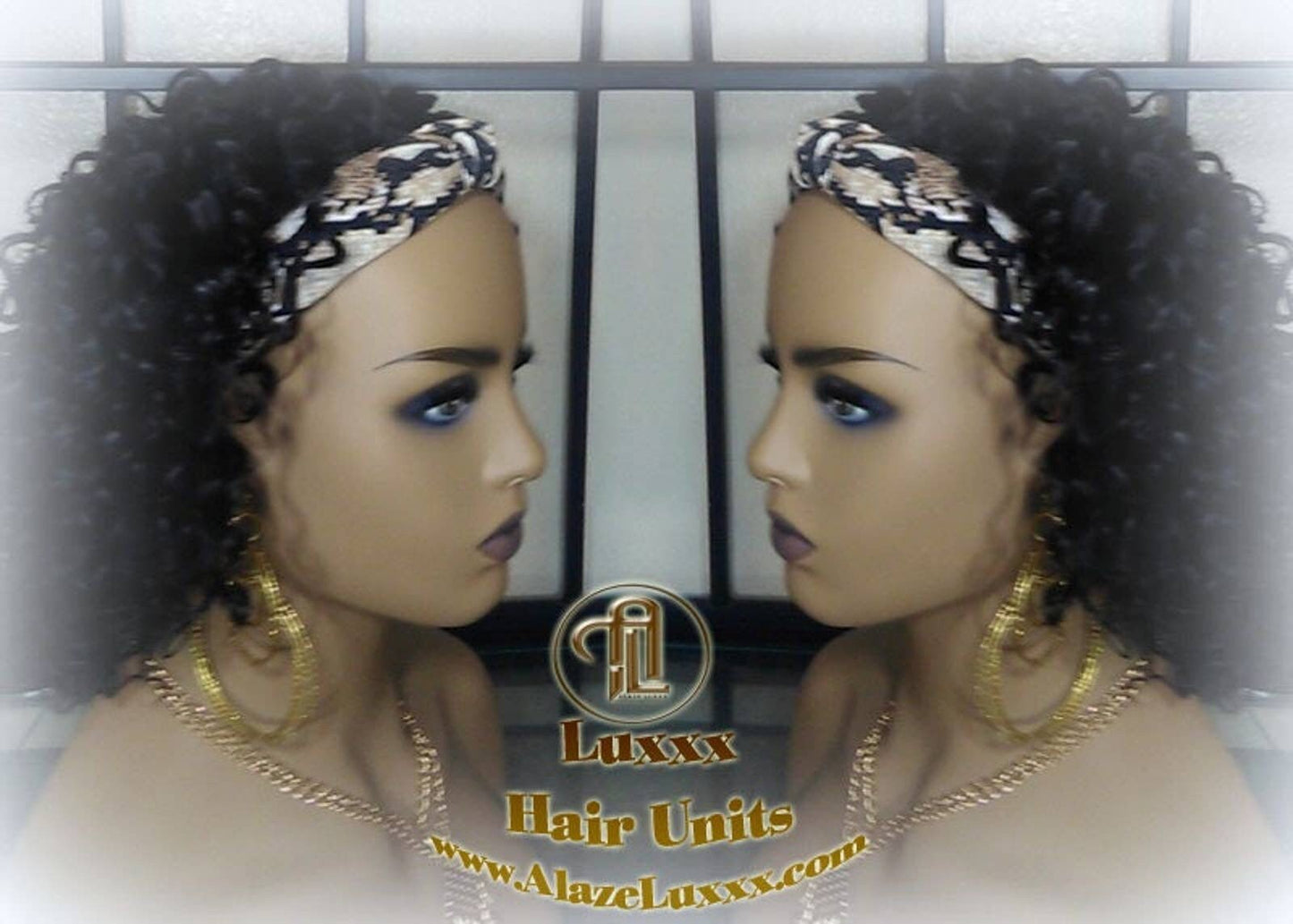 Headband Wig Black 1B Headband Wig Short Black Curly Wavy Ends Hair Human Hair