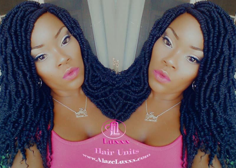 Passion Twist Black 1B Mini Small Fluffy Irregular Bomb  Twist Hair Spring Kinky Twist Bohemian Boho Water Wave Hair Passion twist hair