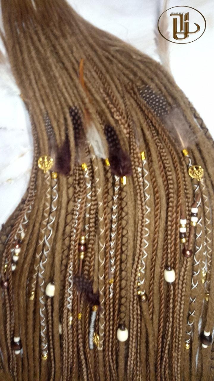 Blonde  Single End SE Set Kit Synthetic Soft Crochet Boho Dread Braid Hair Wraps Extensions Textured Single Loop Dread