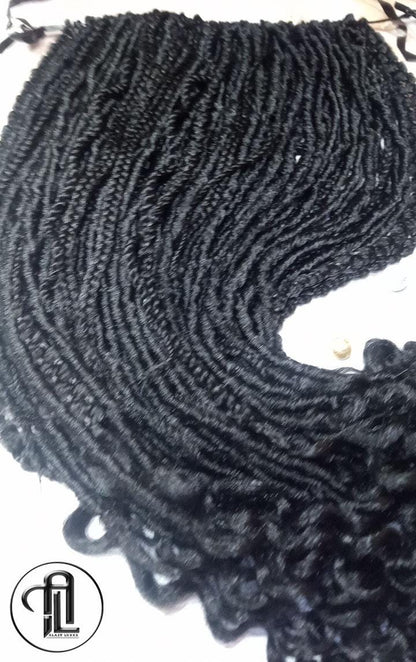 Hair Extensions Wavy Curly SE 75 Piece Kit Goth Mixed  Witch Boho Dread Braid Hair Textured Nordic Black Dreadlock 1b braids twist plaits