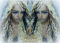Platinum Blonde Gypsy Bohemian Boho Goddess Faux Dread Locs Wig Unit! Blonde #613 #27 Brown Wavy Dred Lock Wig Crochet Messy Hair Wig