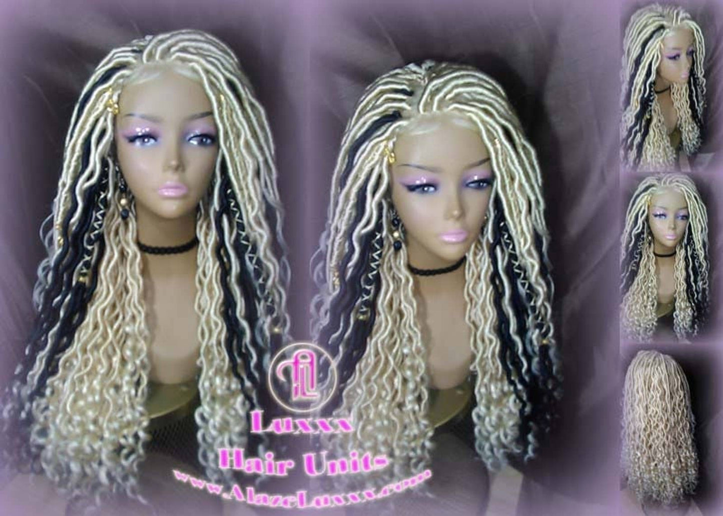 Lace Closure Wig Platinum Blonde Brown Goddess Faux Locs Baby Hair Gypsy Boho 613 Boho Braid Wig Bohemian