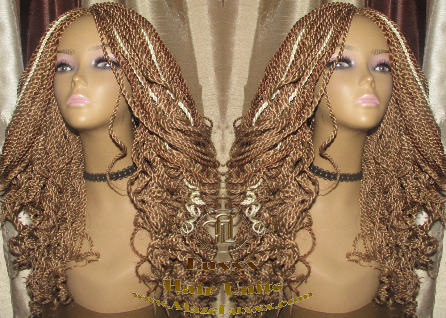 Straight Curled Senegalese Twist WigBlonde Platinum Bombshell 18' Auburn 27 30 613 Curly Alopecia Natural Kinky Marley Braided Braiding Wig