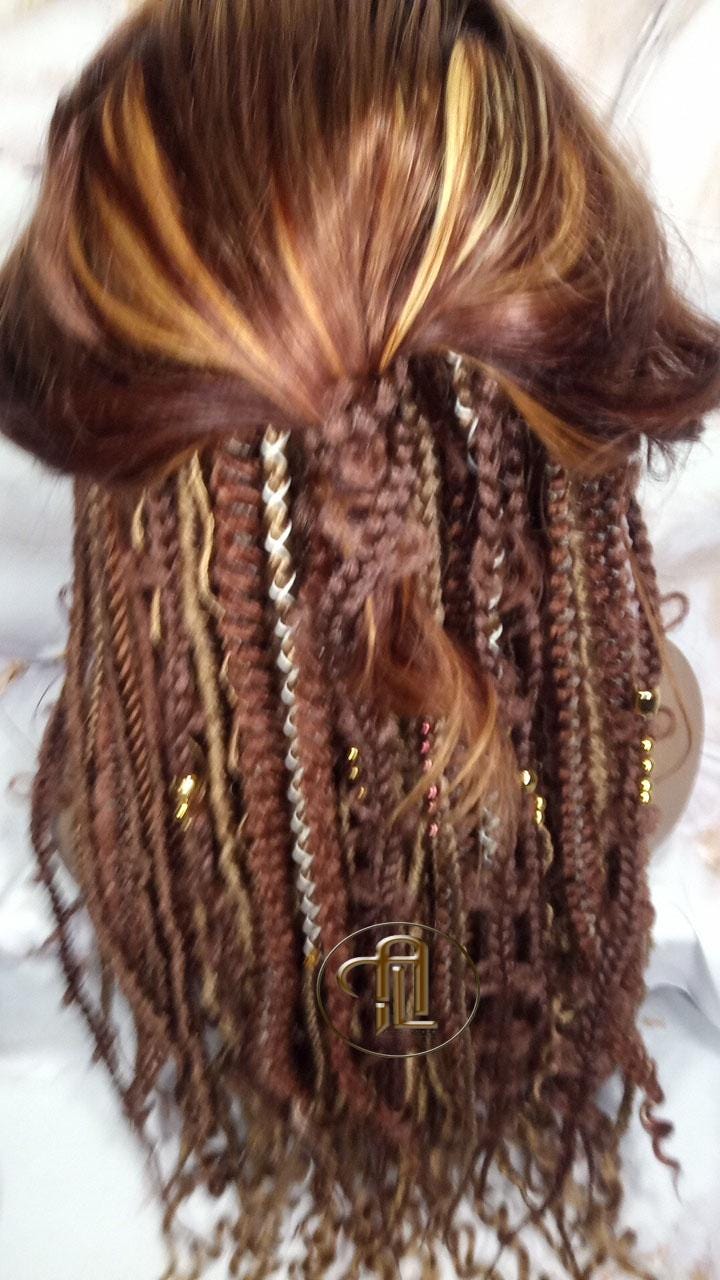 Lace Frontal Human Hair Dread Braid Twist Boho Synthetic China Bang Bohemian Ombre Brown Blonde Long Wavy Curly Balayage Wig Viking Wig
