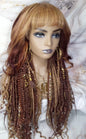 Lace Frontal Human Hair Dread Braid Twist Boho Synthetic China Bang Bohemian Ombre Brown Blonde Long Wavy Curly Balayage Wig Viking Wig