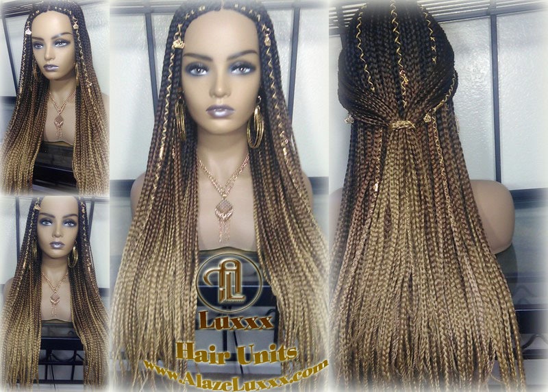 Cornrow Black Brown Blonde Ombre Lemonade Braid Wig French Braids Feed in Braids Box Braids Tribal African Goddess Fulani Beyonce