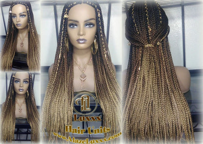 Cornrow Black Brown Blonde Ombre Lemonade Braid Wig French Braids Feed in Braids Box Braids Tribal African Goddess Fulani Beyonce