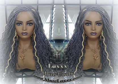 Gray 613 Platinum Blonde Lace Frontal Goddess Faux Dread Loc Lace Closure Straight Storm Silver Grey Gray 44 51 Boho Gypsy Wavy Lock