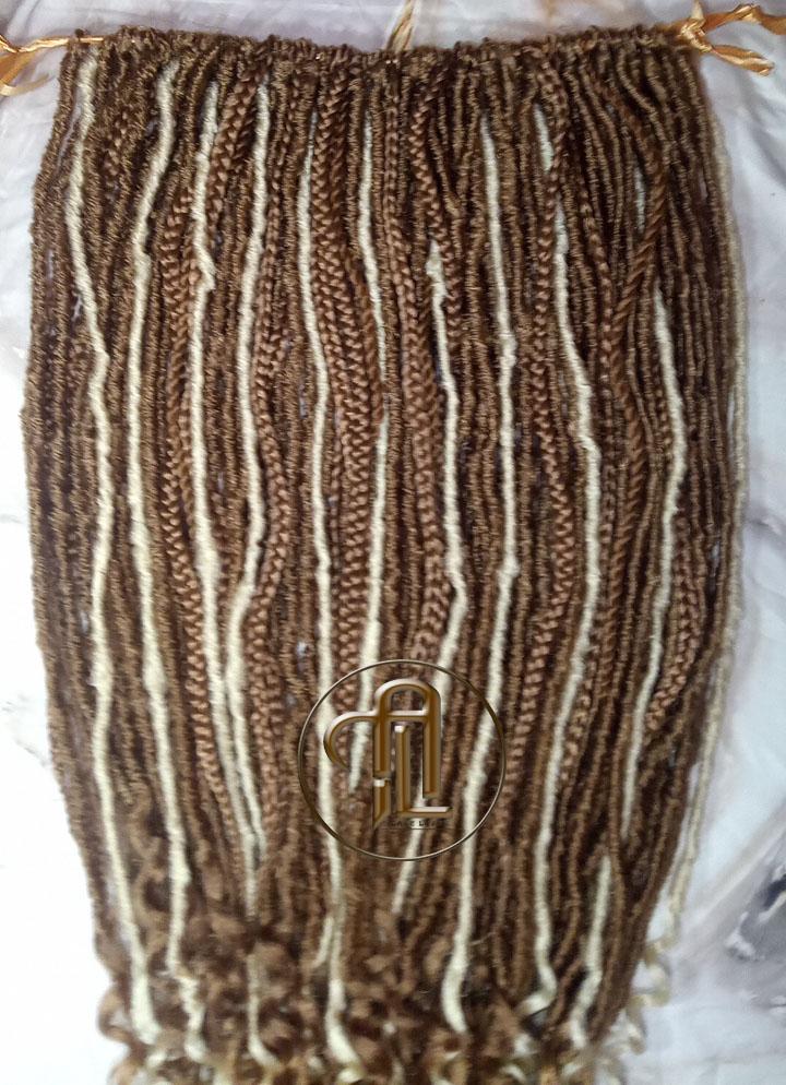Single End blonde SE 75 Piece Set Straight wavy dreads textured braid Bohemian synthetic dreadlock Soft Boho Dread Braid Hair Extension