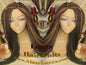 Straight Senegalese Twist Wig Unit Ready2Ship: HOT 22' Unique Rare Wine 33/27/4 Long   Alopecia Natural Small Twist Crochet Braided Braiding