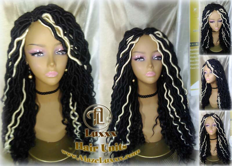 Dread Wig Black Blonde 613 Black Dread Gypsy Bohemian Boho Long Wavy Goddess Faux Locs Platinum DE SE Dred Lock Braided Wigs Distress