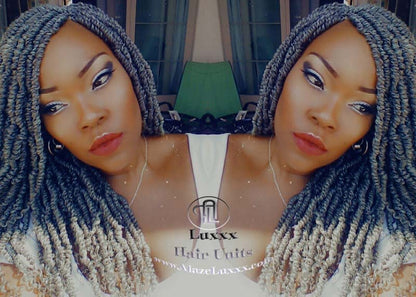 Passion Twist Mini Short Storm Small Fluffy Irregular Bomb  Passion Twist Hair Storm 44 51 Grey Gray Silver  Gypsy Bohemian Boho Water Wave