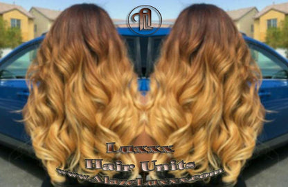 Brown Honey Blonde Ombre Highlights Balayage Colorist Wig Maker Virgin Hair Unit Wig Closure Blonde Wig 27 613 platinum dark roots Alopecia