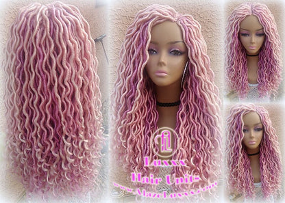 Valentines Day Hair Valentines Day Wig Valentines Day Gift Valentines Day Gift for her candy pink Cupid hair hot light pink  Boho