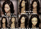 Lace Front Celebrity Wigs 16 Inch Human Hair FREE SHIPPING Long Straight Curled Black Free Part