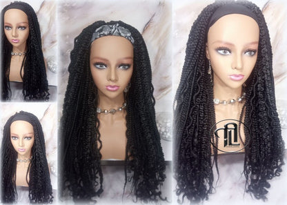 Braids Dreads Mix Headband Wig Black Set Twist Soft Crochet Boho Dread Braid Set Bohemian extensions