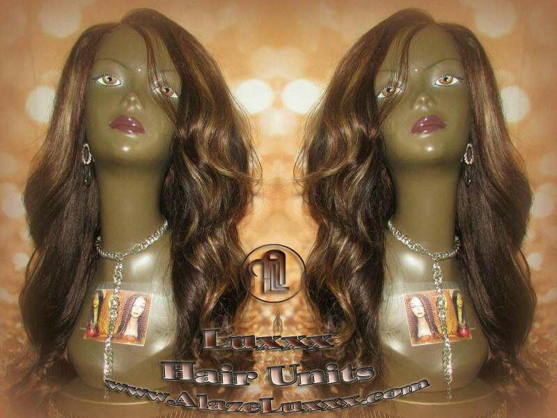 Brown Blonde Balayage Virgin Hair Unit Wig Lace Front Straight Hair Side Bang Layered HUMAN Hair Summer Spring Summer Winter Wigs Alopecia