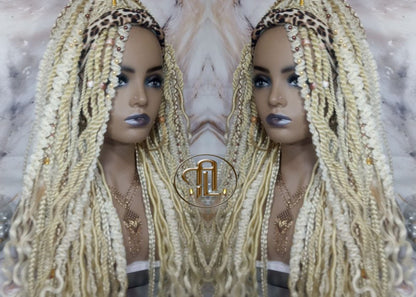 Headband Wig Blonde 613 Braids Dreads Mix Set Twist Soft Crochet Boho Dread Braid Set Bohemian extensions