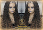 Headband Wig Black Blonde Goddess Faux Loc Wig Long Wavy Blonde Tips Ends 27 Hair Bohemian Boho Gypsy Dread DE SE Dred Lock Braided Wigs
