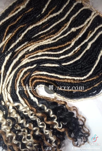 Black Blonde 613 Honey Blonde 27 Single Ended SE 75 Piece Set Kit Goth Mixed Soft Witch Boho Dread Braid Hair Wraps Extensions Textured