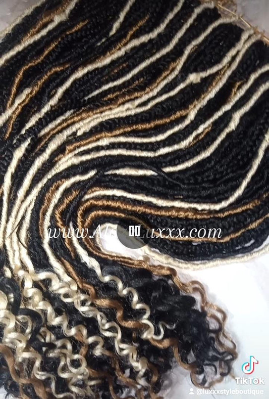 Black Blonde 613 Honey Blonde 27 Single Ended SE 75 Piece Set Kit Goth Mixed Soft Witch Boho Dread Braid Hair Wraps Extensions Textured