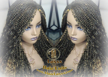 Box Braid Wig Honey Blonde boho curly box braids 1b 27  Long Medium Straight bohemian gypsy Mix Blonde Ombre