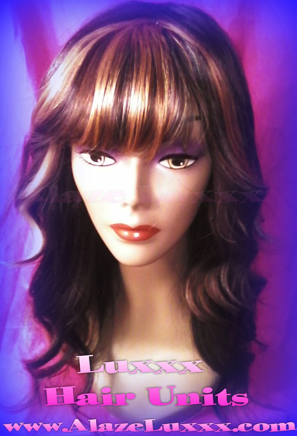 NEW China Bang Unit WIG Body Wave Quality HUMAN Hair Full Wig Chinese Bangs Blonde Brown #4 #27