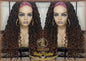 Bohemian Boho Gypsy Headband Wig Black Brown Goddess Faux Loc Wig Long Wavy Brown Tips Ends 30 Hair Dread DE SE Dred Lock Braided Wigs
