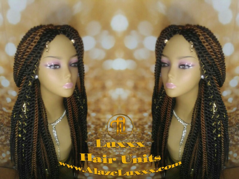 Brown Large Senegalese Twist Wig Unit! Big Straight Long Auburn #4 #30 Crochet Jumbo Twist Braided hair charms wig maker hair braiding