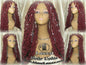 Braided Faux Wig Rich Red Black Goddess Loc Bohemian Boho Dread DE SE Dred Lock Crochet Braided Wig Costume Carnival Festival Hair fairy wig
