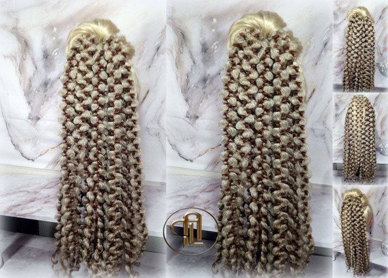 Ponytail Hair Fall Viking Renaissance Vintage Hair Extensions Blonde Brown  kawaii dreadlocks hair scrunchie clipin Butterfly Braids