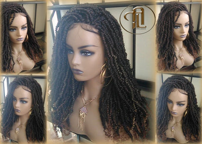 Passion Twist Short 14in Lace Closure 1B 30 Brown Mini Small Fluffy Irregular Bomb Gypsy Bohemian Boho Water Wave Hair Passion twist hair