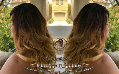 Brown Honey Blonde Ombre Highlights Balayage Colorist Wig Maker Virgin Hair Unit Wig Closure Blonde Wig 27 613 platinum dark roots Alopecia